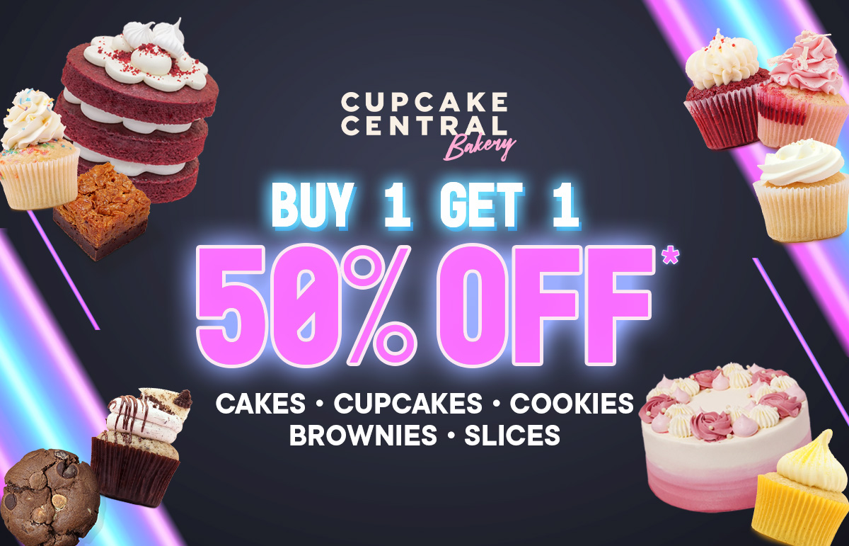 Buy 1 Get 1 50% Off at Cupcake Central Bakery