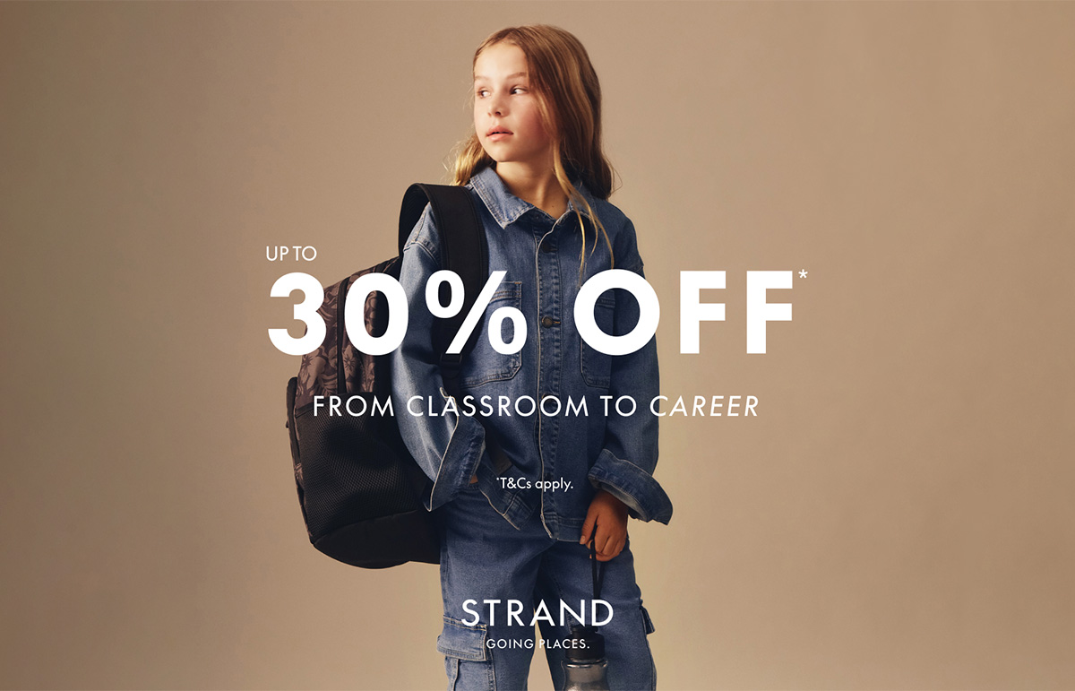 Strand: Back to School Up to 30% off Selected Styles